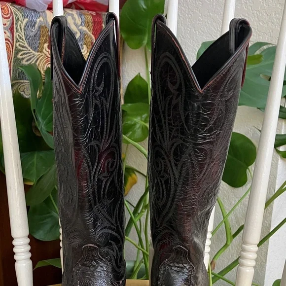 Dan Post Black Western Boots - Picture 3 of 8